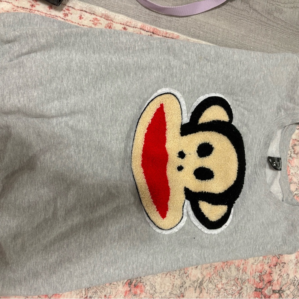 Paul Frank Light Gray Sweater with Black and White Accents